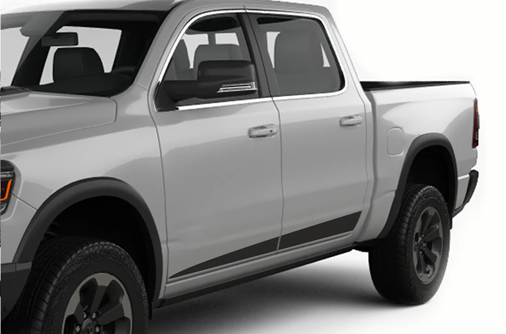 Spear Stripes Graphics Kit Vinyl Decal Compatible with Dodge Ram 1500 Crew Cab