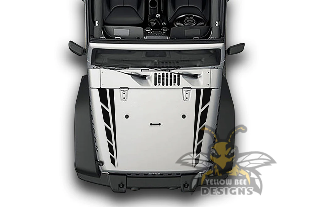 Spears Hood Graphics Vinyl Decals Compatible with Jeep Wrangler - Image 2