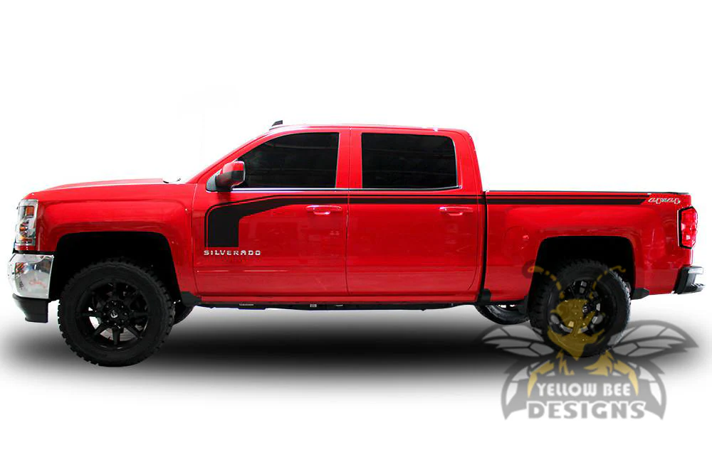 Special Stripes Graphics Vinyl Decals Compatible with Chevrolet Silverado 1500 Crew Cab - Image 2