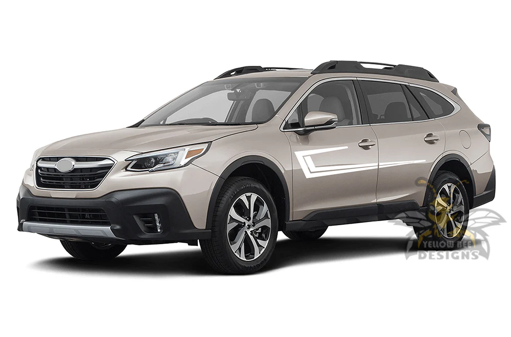 Speed Hockey Style Stripes Side Graphics Vinyl Decals Compatible with Subaru Outback - Image 2