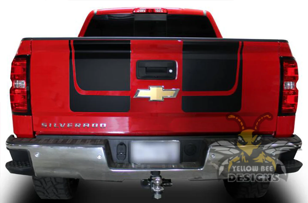 Speed Hood/Tailgate Graphics Vinyl Decals Compatible with Chevrolet Silverado 1500 - Image 3