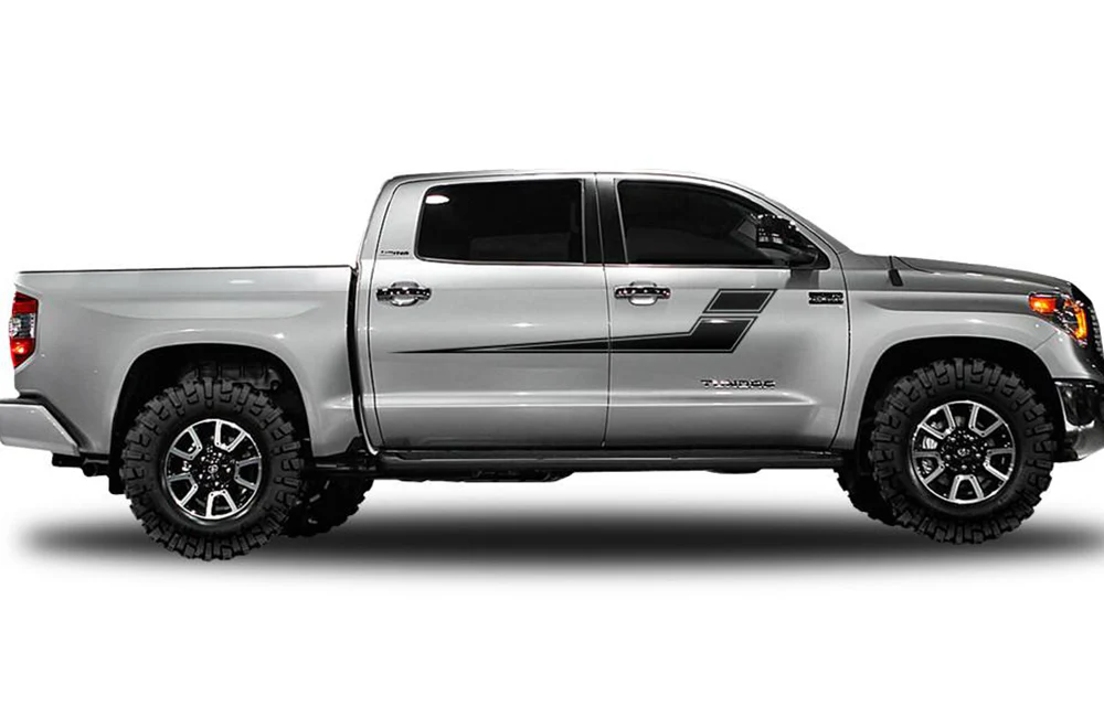 Speed Line Stripes Graphics Kit Vinyl Decal Compatible with Toyota Tundra Crewmax