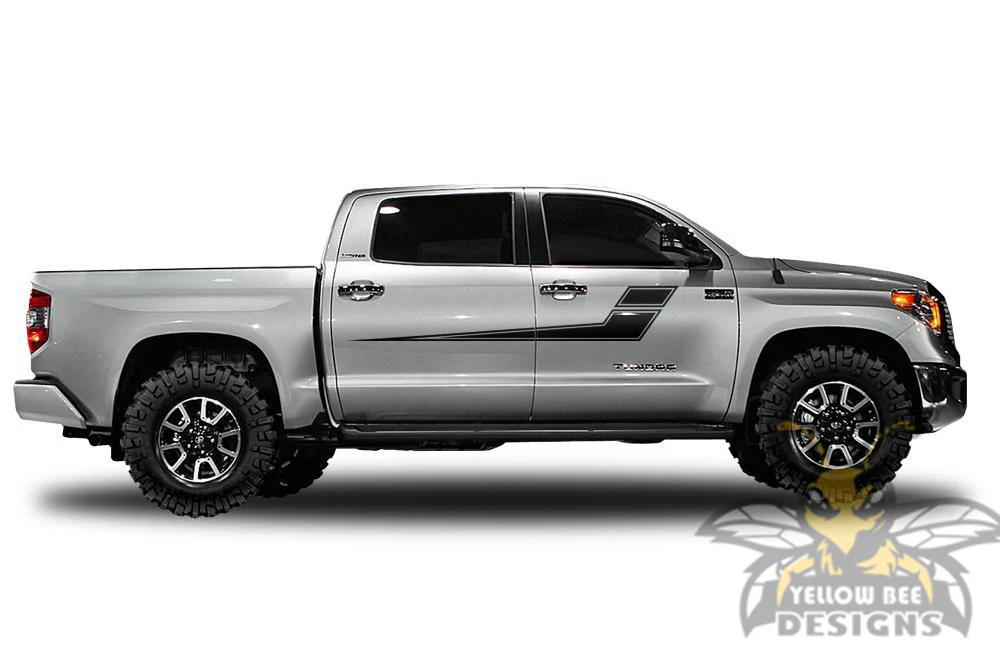 Speed Line Stripes Graphics Kit Vinyl Decal Compatible with Toyota Tundra Crewmax - Image 2