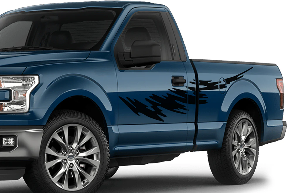 Speed Side Graphics Vinyl Decals Compatible with Ford F150 Regular Cab 6.5''