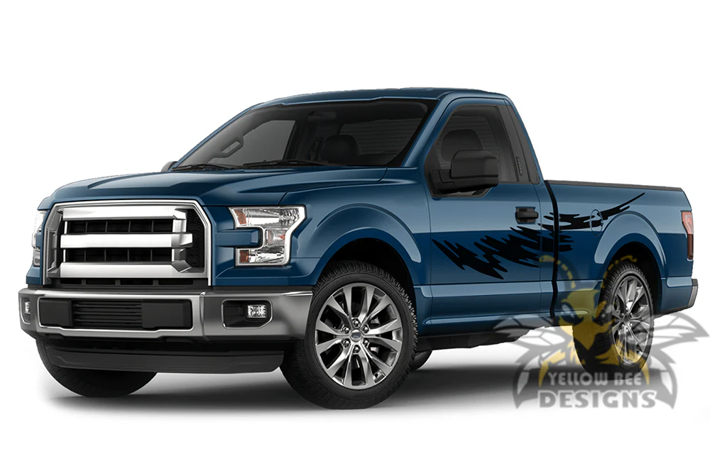 Speed Side Graphics Vinyl Decals Compatible with Ford F150 Regular Cab 6.5'' - Image 2