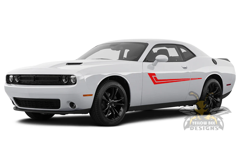 Speed Side Stripes Graphics Vinyl Decal Compatible with Dodge Challenger - Image 3