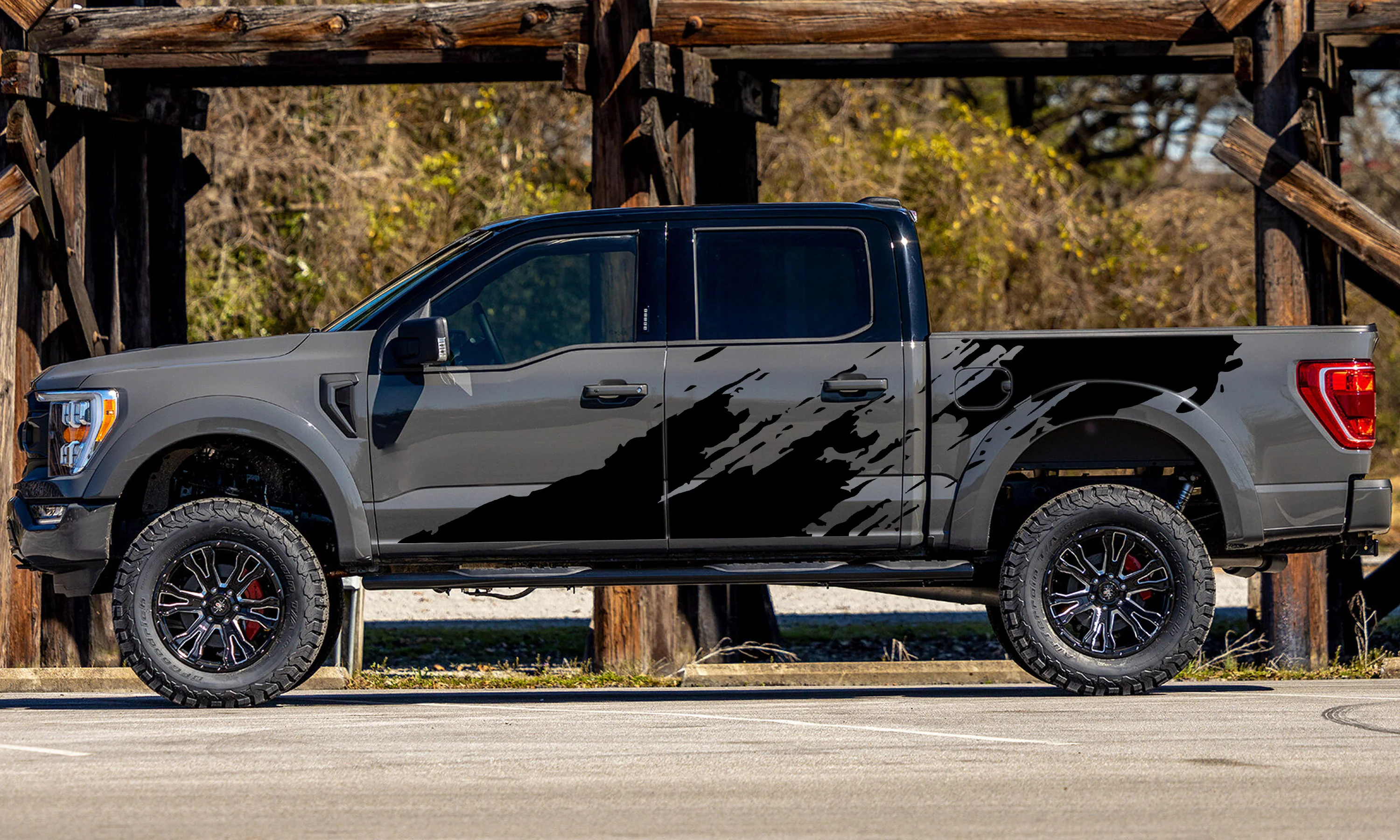 Splash Bed and Doors Graphics Vinyl Decals Compatible with Ford F150 - Image 3