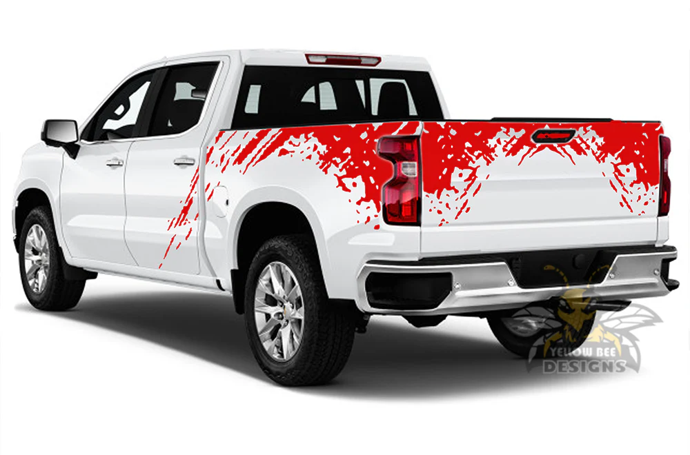 Splash Bed & Tailgate Graphics Vinyl Decals Compatible with Chevrolet Silverado 1500 Crew Cab - Image 3