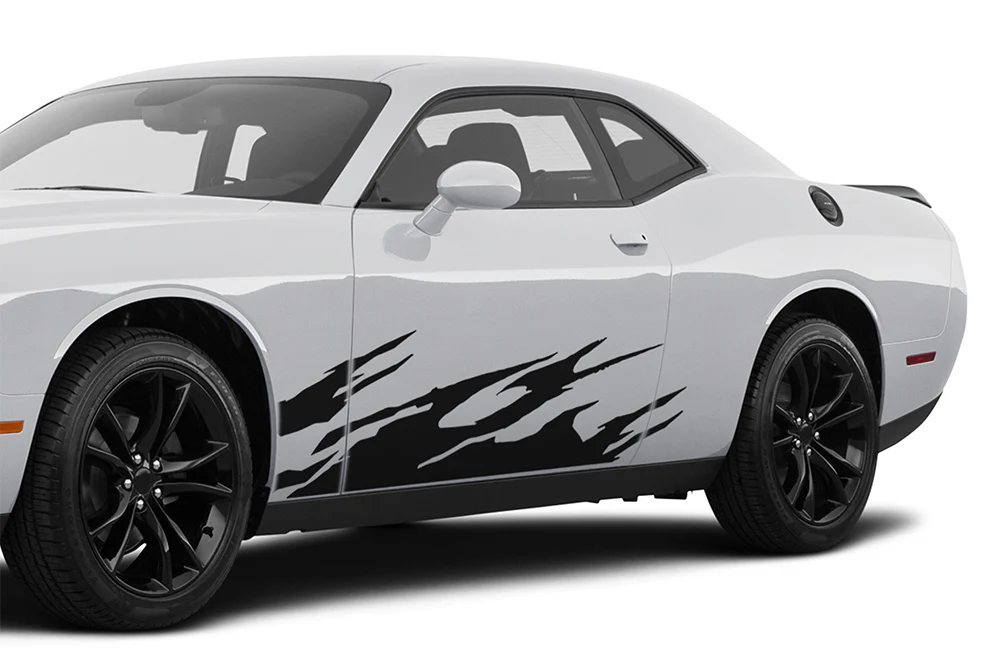Splash Door Side Graphics Vinyl Decals Compatible with Dodge Challenger