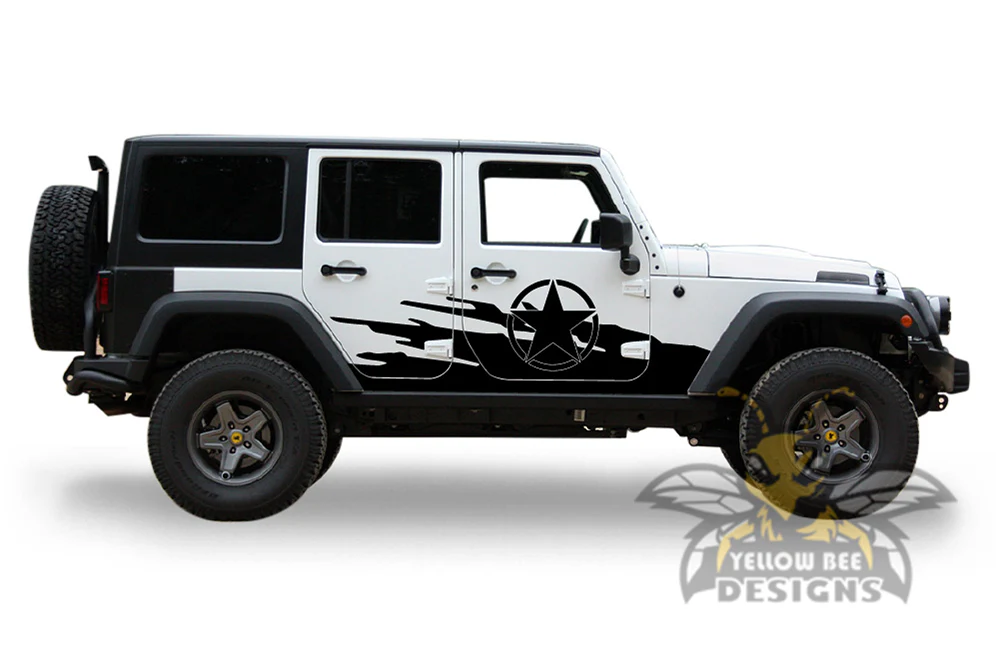 Splash Star Graphics Kit Vinyl Decal Compatible with Jeep Wrangler - Image 2
