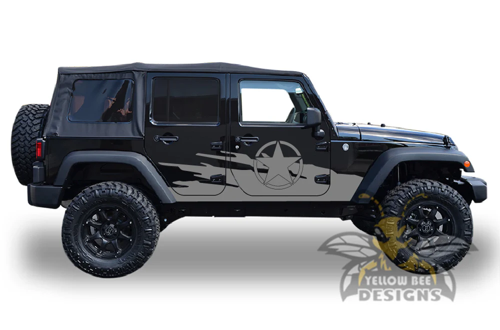 Splash Star Graphics Kit Vinyl Decal Compatible with Jeep Wrangler - Image 3