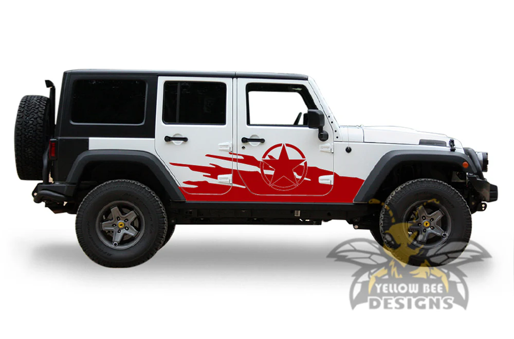 Splash Star Graphics Kit Vinyl Decal Compatible with Jeep Wrangler - Image 4