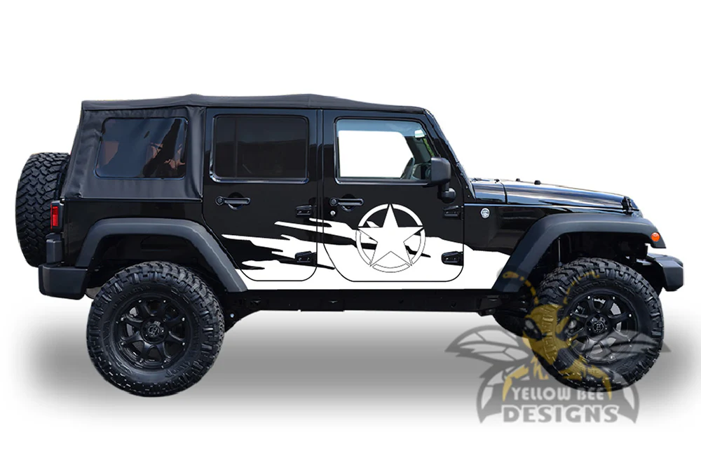 Splash Star Graphics Kit Vinyl Decal Compatible with Jeep Wrangler - Image 5