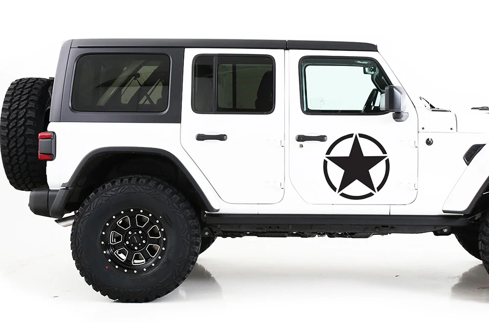 Stars Side Graphics Kit Vinyl Decal Compatible with Jeep JL Wrangler