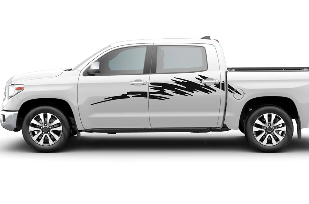 Strike Door Side Graphics Vinyl Decal Compatible with Toyota Tundra