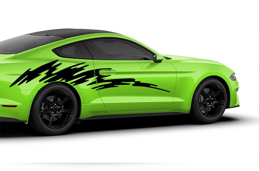 Strike Side Decals Graphics Vinyl Decals Compatible with Ford Mustang