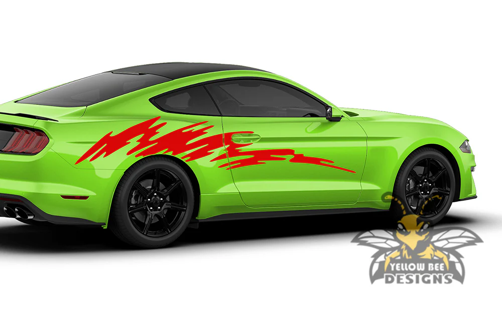 Strike Side Decals Graphics Vinyl Decals Compatible with Ford Mustang - Image 3