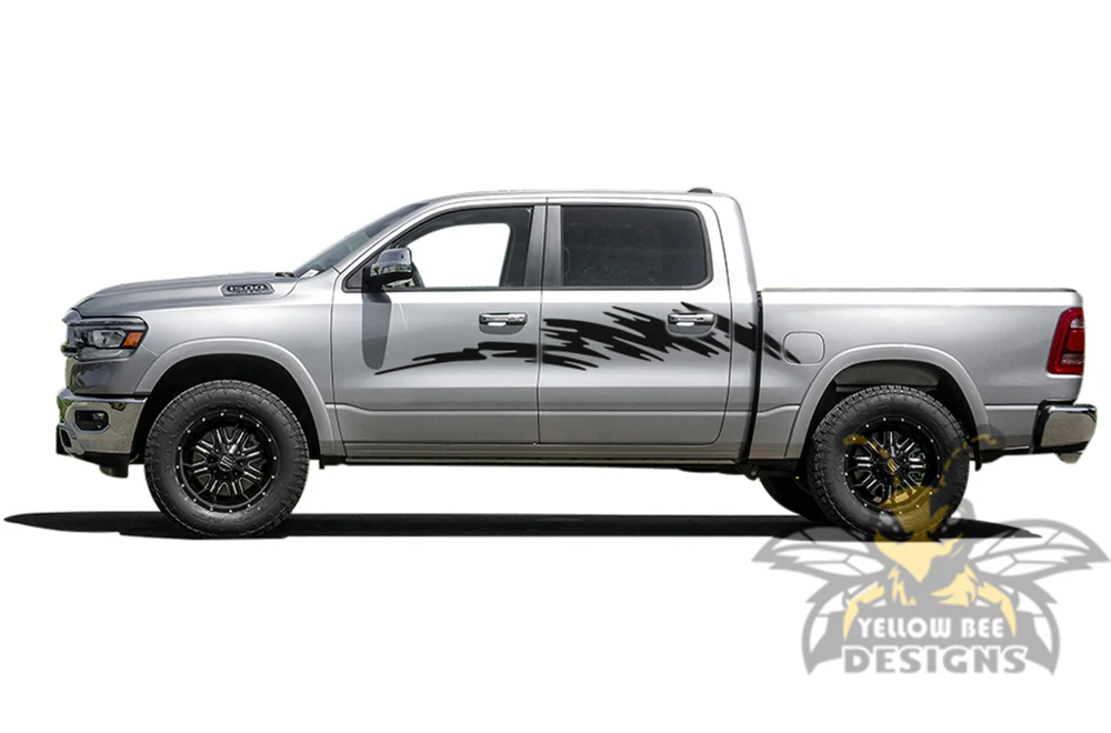 Strike Side Door Graphics Kit Vinyl Decal Compatible with Dodge Ram 1500 Crew Cab - Image 2