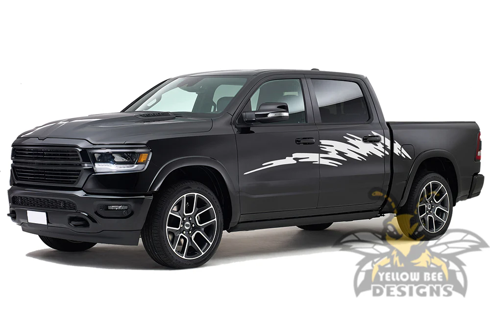 Strike Side Door Graphics Kit Vinyl Decal Compatible with Dodge Ram 1500 Crew Cab - Image 4