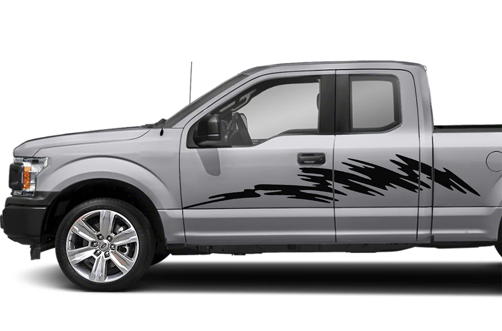 Strike Side Graphics Vinyl Decals Compatible with Ford F150 Super Cab 6.5''