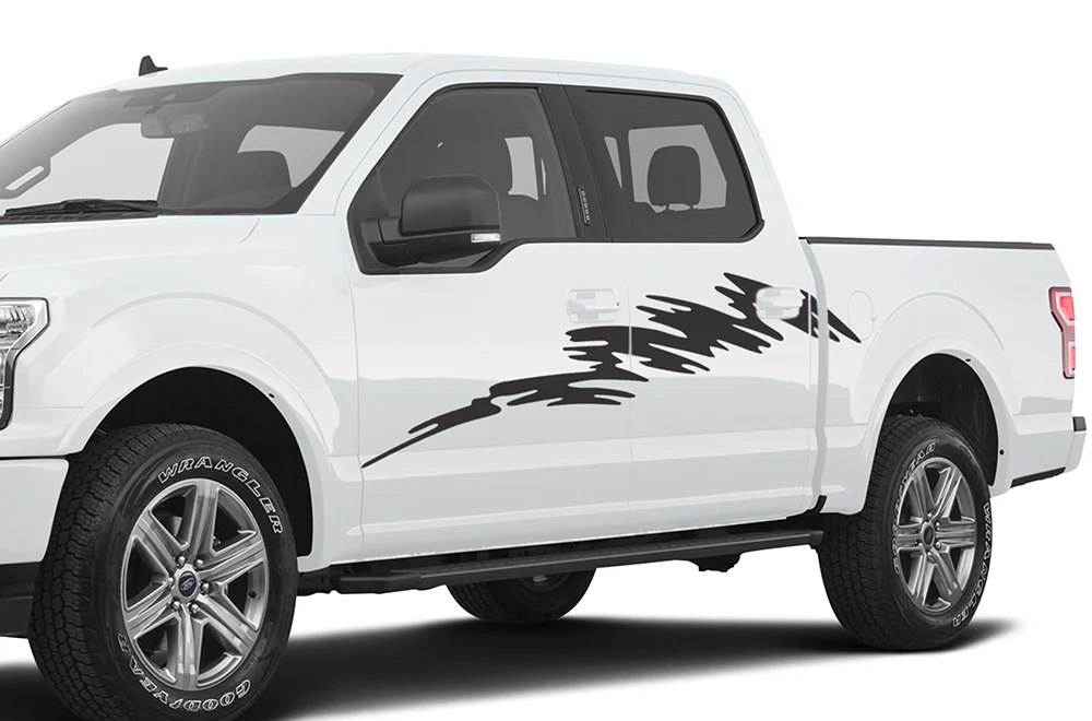 Strike Side Stripes Graphics Vinyl Decals Compatible with Ford F150 Super Crew Cab 5.5''