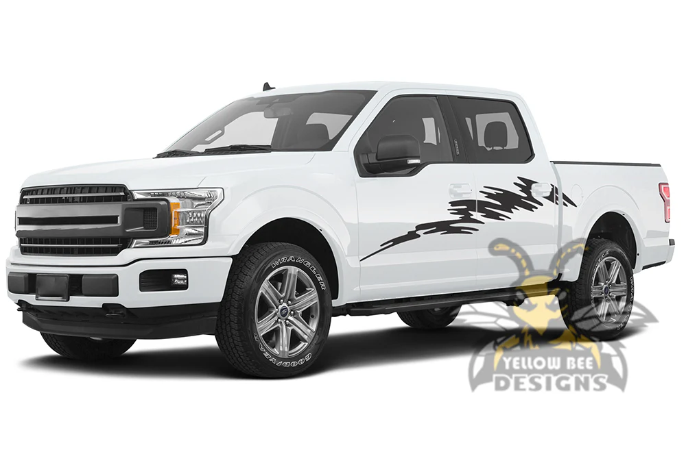 Strike Side Stripes Graphics Vinyl Decals Compatible with Ford F150 Super Crew Cab 5.5'' - Image 2
