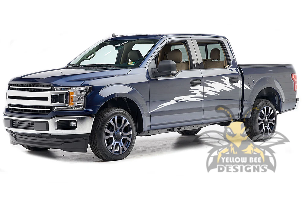 Strike Side Stripes Graphics Vinyl Decals Compatible with Ford F150 Super Crew Cab 5.5'' - Image 4
