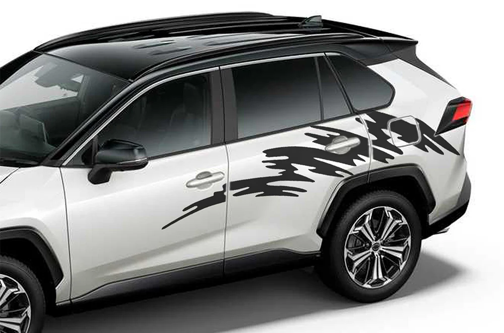 Strike Side Door Graphics Vinyl Decals Compatible with Toyota RAV4