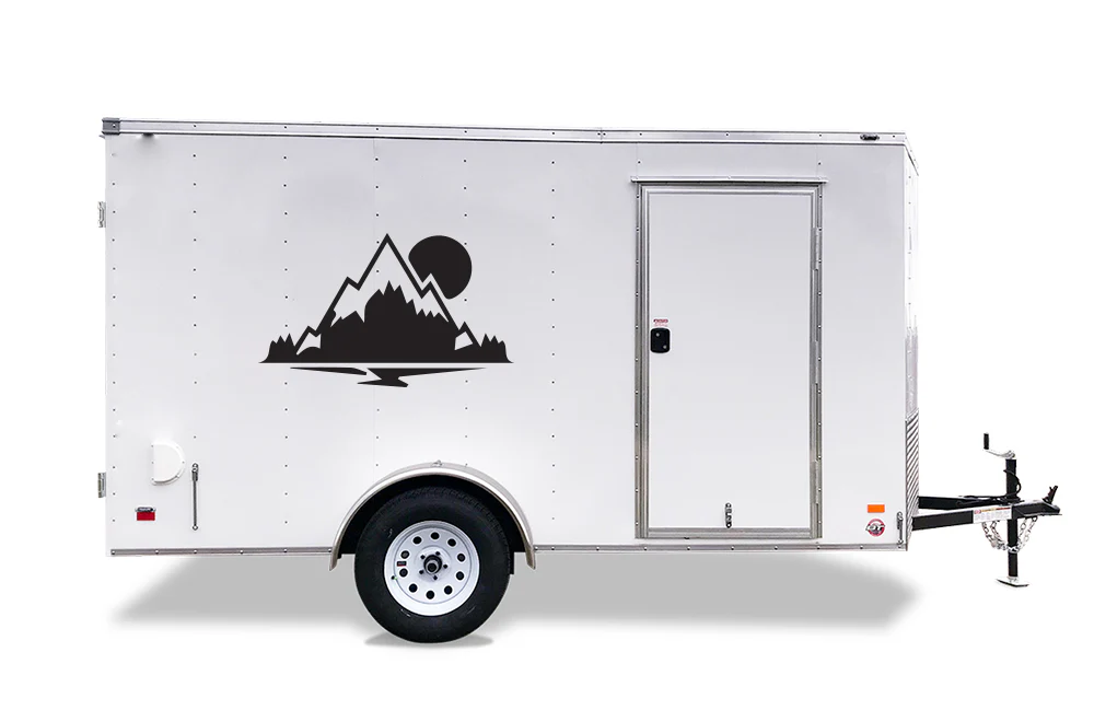 Sun & Mountains Decals, Graphics For RV, Trailer Hauler, Camper, Motor-Ηome, Caravan - Image 2