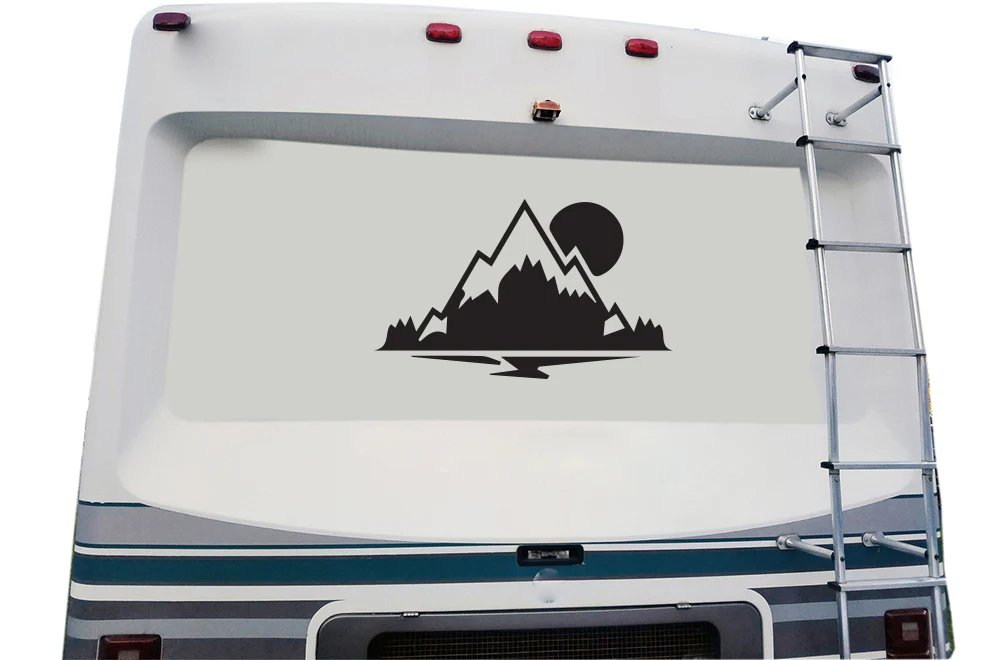 Sun & Mountains Decals, Graphics For RV, Trailer Hauler, Camper, Motor-Ηome, Caravan - Image 3
