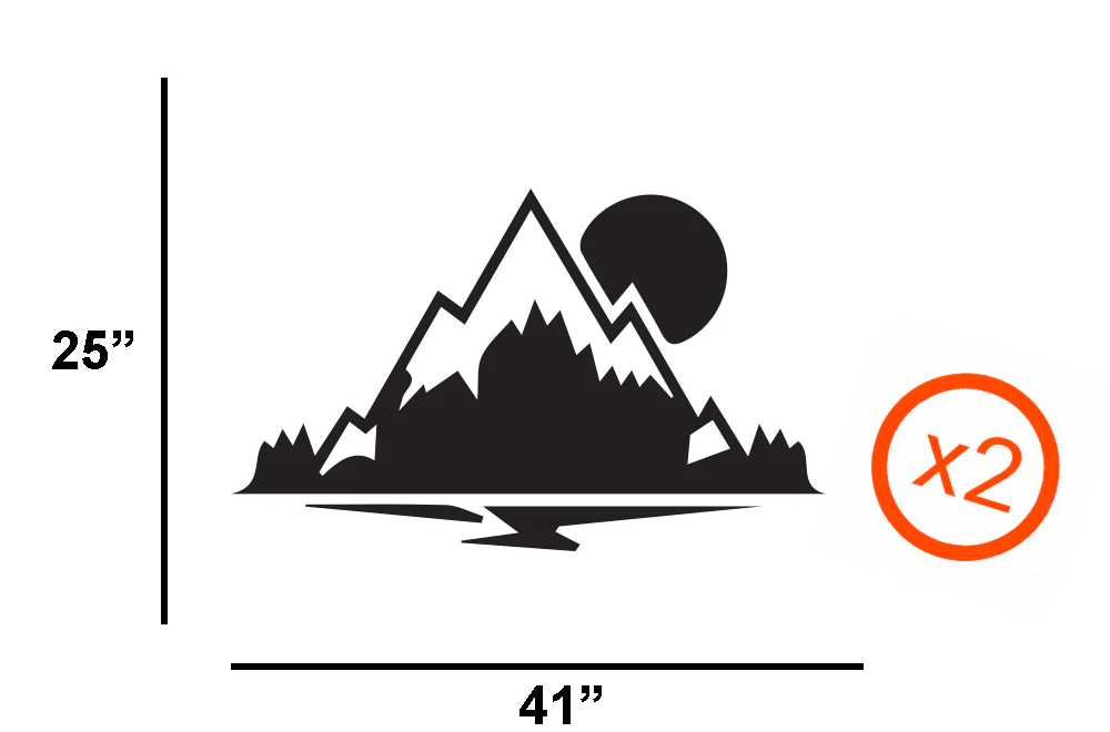 Sun & Mountains Decals, Graphics For RV, Trailer Hauler, Camper, Motor-Ηome, Caravan - Image 6