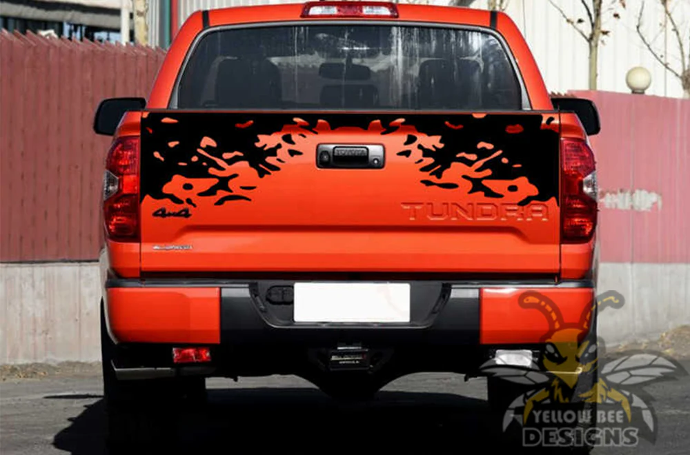 Tailgate Mud Graphics Kit Vinyl Decal Compatible with Toyota Tundra Crewmax - Image 2