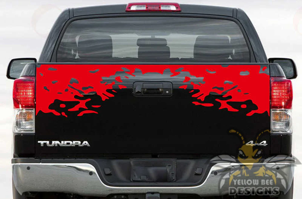 Tailgate Mud Graphics Kit Vinyl Decal Compatible with Toyota Tundra Crewmax - Image 3