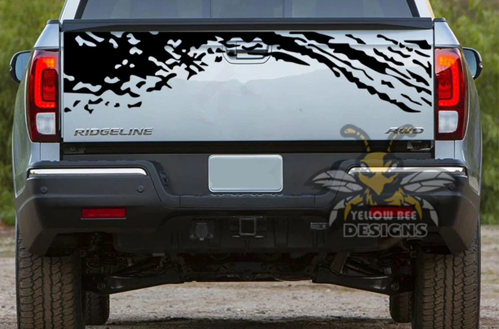 Tailgate Mud Splash Graphics Vinyl Decals Compatible with Honda Ridgeline - Image 2
