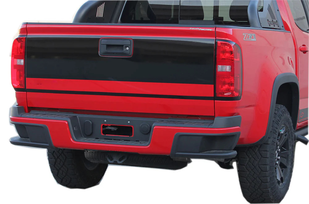 Tailgate Stripe Graphics Vinyl Decals Compatible with Chevrolet Colorado Crew Cab