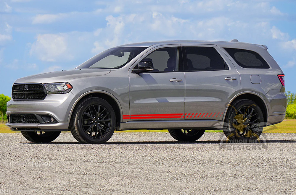 Thin Lower Side Stripes Vinyl Decals Compatible With Dodge Durango - Image 4