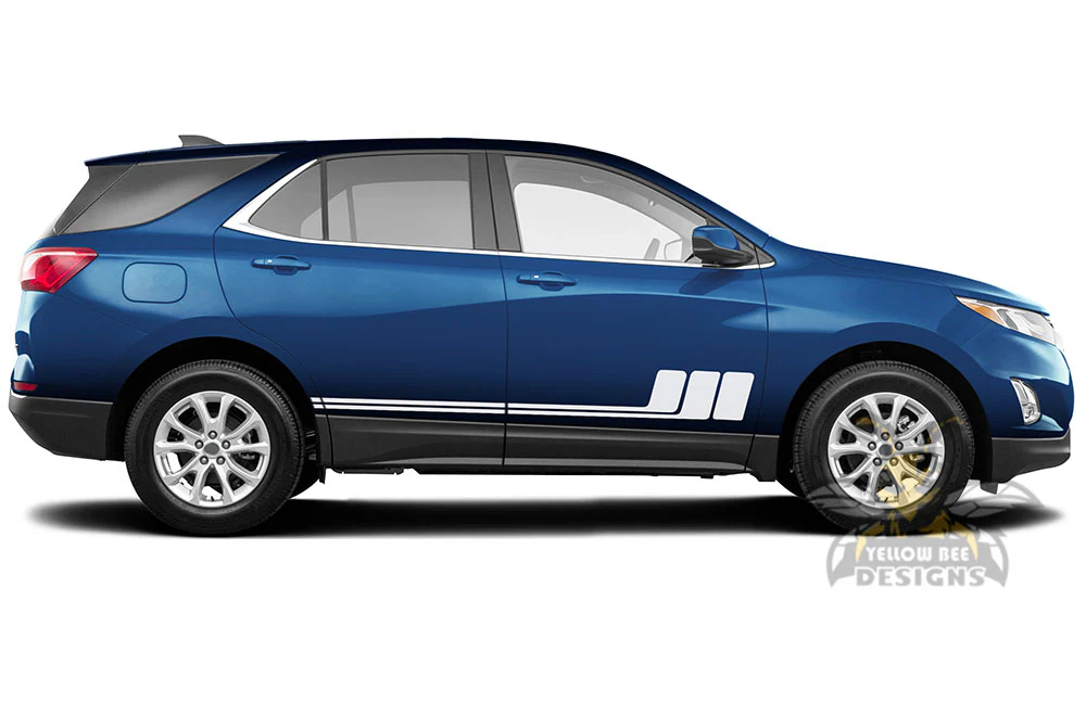 Three hockey Stripes Graphics Vinyl Decals Compatible with Chevrolet Equinox - Image 3