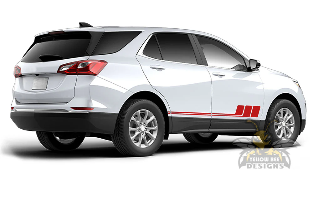 Three hockey Stripes Graphics Vinyl Decals Compatible with Chevrolet Equinox - Image 4