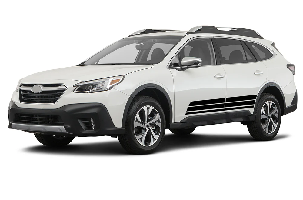 Three Line Side Stripes Graphics Vinyl Decals Compatible with Subaru Outback