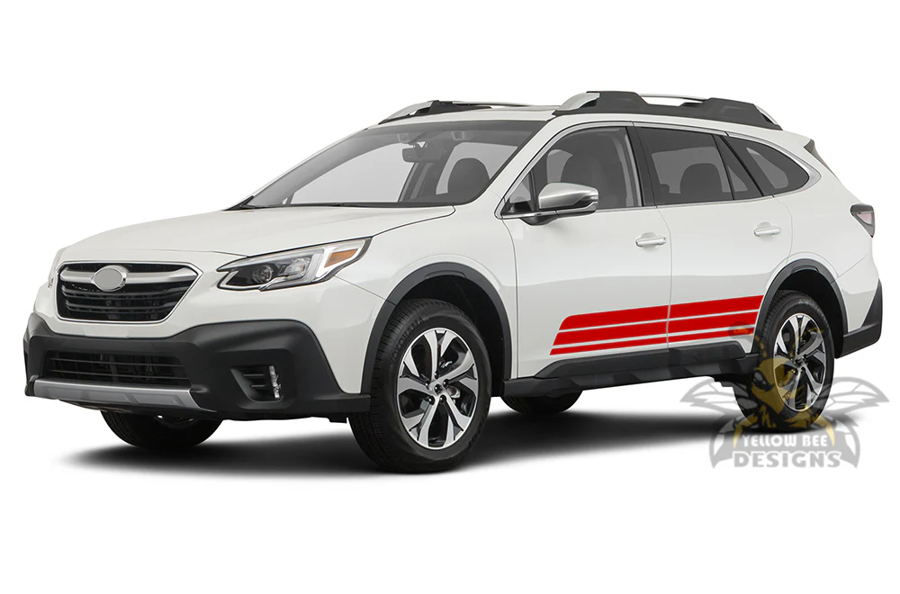 Three Line Side Stripes Graphics Vinyl Decals Compatible with Subaru Outback - Image 3
