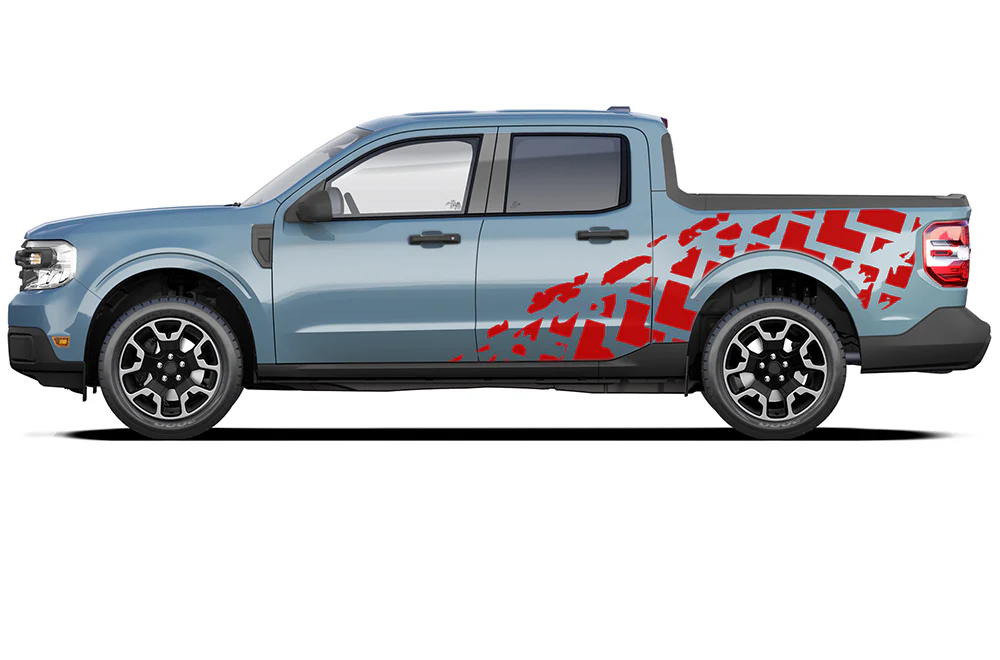 Tire Truck Side Graphics Vinyl Decals Compatible with Ford Maverick - Image 3