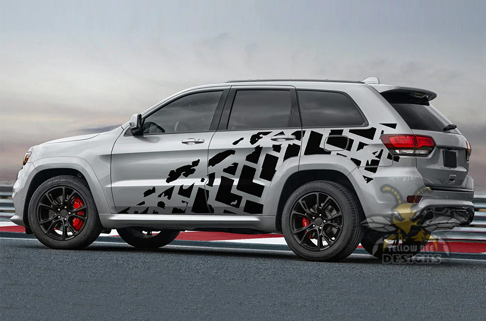 Tire Truck Side Graphics Vinyl Decals Compatible with Grand Cherokee - Image 2