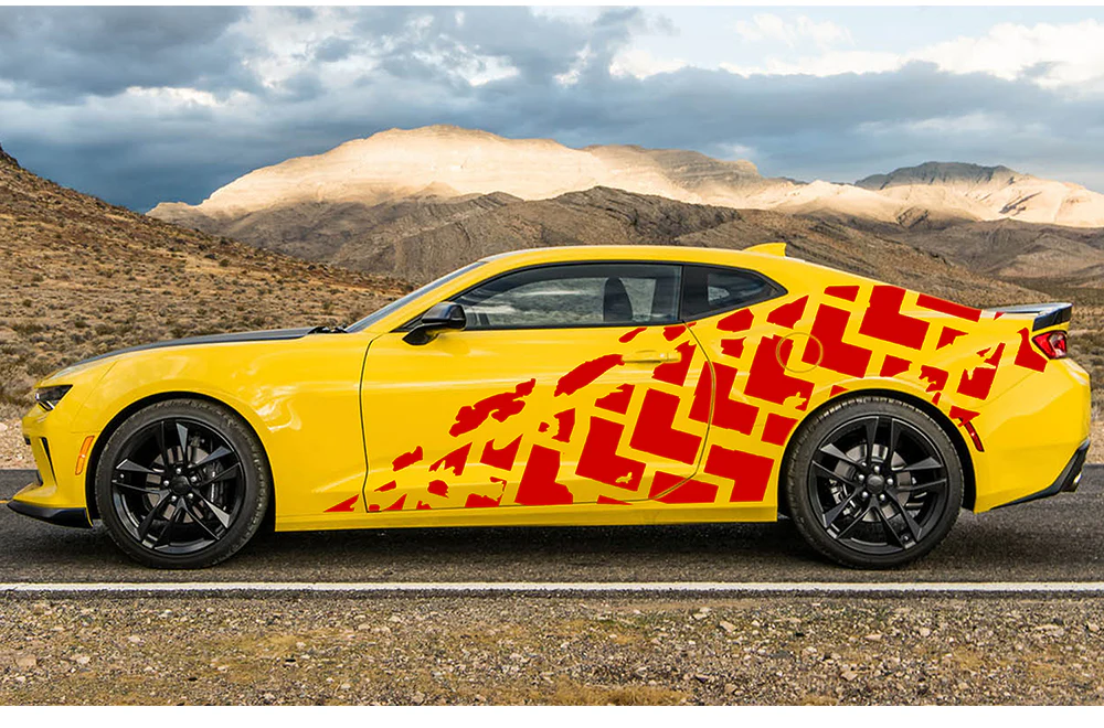 Tire Trucks Door Graphics Vinyl Decals Compatible with Chevrolet Camaro - Image 2