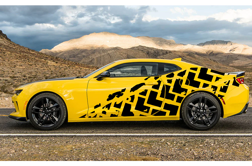 Tire Trucks Door Graphics Vinyl Decals Compatible with Chevrolet Camaro - Image 4