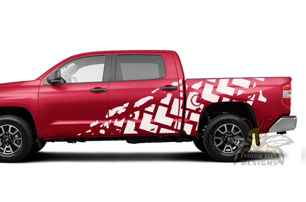 Tire Trucks Side Graphics Vinyl Decals Compatible with Toyota Tundra - Image 3