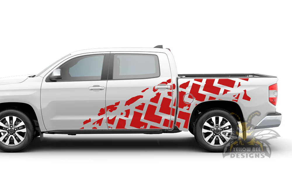 Tire Trucks Side Graphics Vinyl Decals Compatible with Toyota Tundra - Image 4