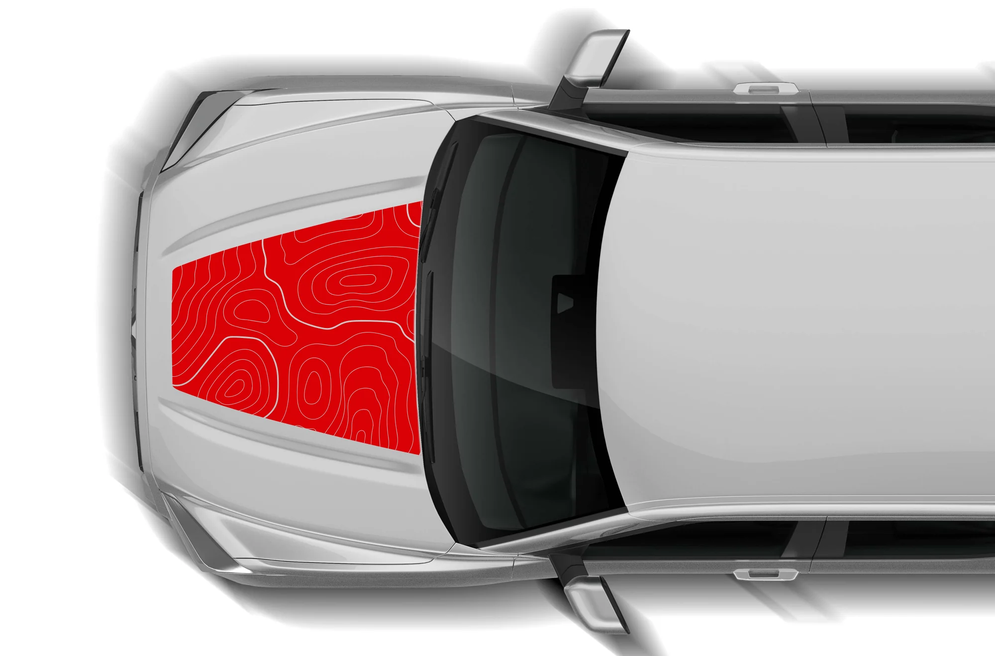 Topo Hood Graphics Decals Compatible with Toyota Tundra 3rd Gen - Image 2