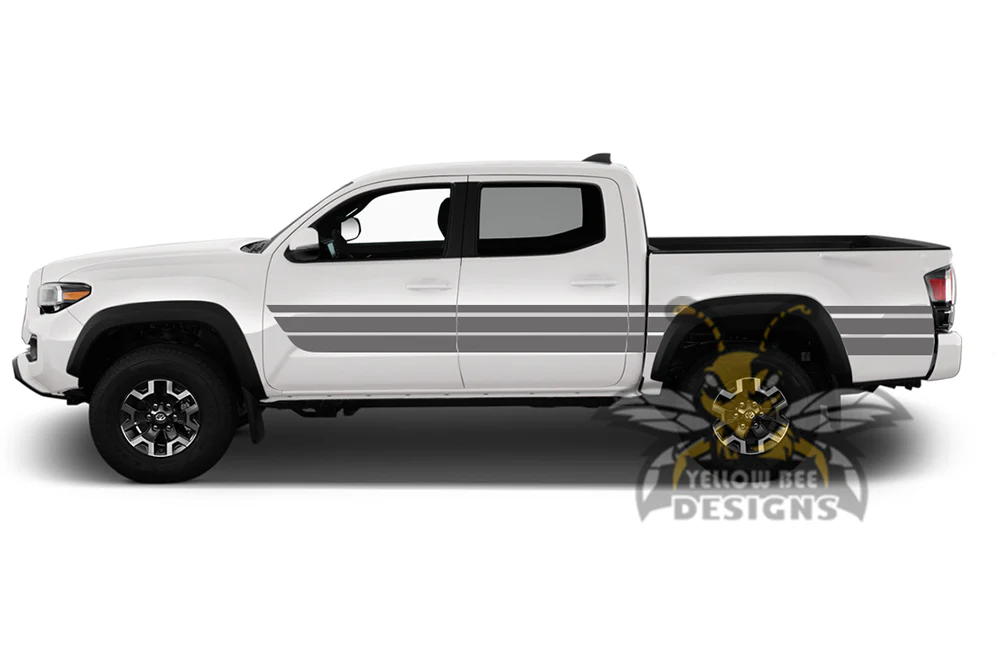 Triple Belt Lines Side Graphics Decals Vinyl Compatible with Toyota Tacoma Double Cab - Image 3
