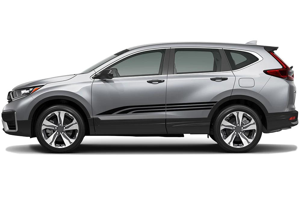 Triple Line Side Stripes Graphics Vinyl Decals Compatible with Honda CR-V