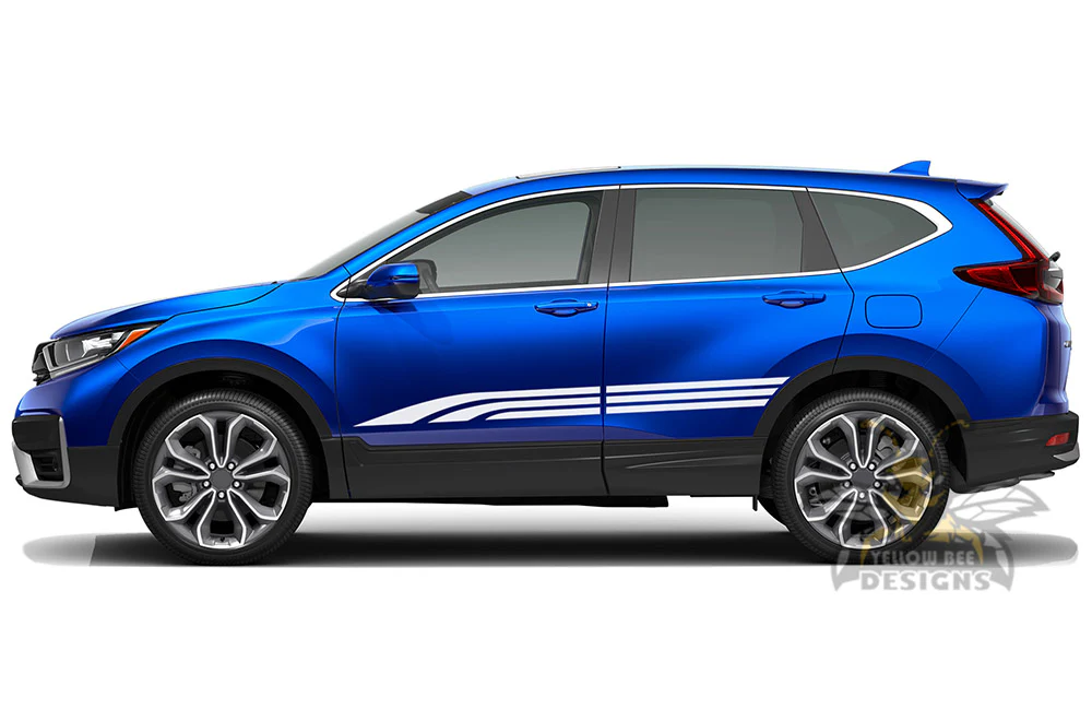 Triple Line Side Stripes Graphics Vinyl Decals Compatible with Honda CR-V - Image 2